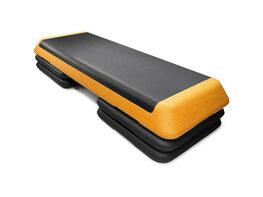 Costway Fitness Aerobic Step 43'' Cardio Adjust 4'' - 6'' - 8'' Exercise Stepper w/Risers Yellow