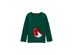 Girl's Mini Boden Sparkly Festive Animal Robin Bird Tee, 100% Cotton, Size: 9-10 Years Old, Green