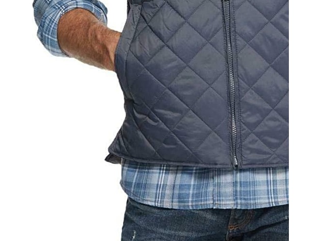 Weatherproof Vintage Quilted Vest for Men in Black