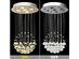 Crystal Chandelier Flush Mount Modern Pendant Lamp w/ Shiny Crystal Balls