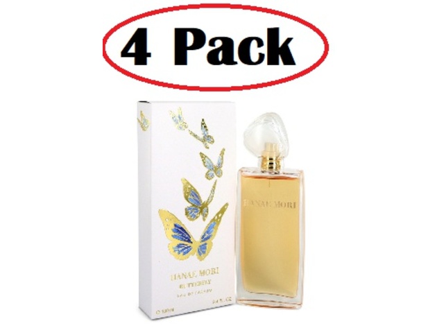 4 Pack of HANAE MORI by Hanae Mori Eau De Parfum Spray 3.4 oz
