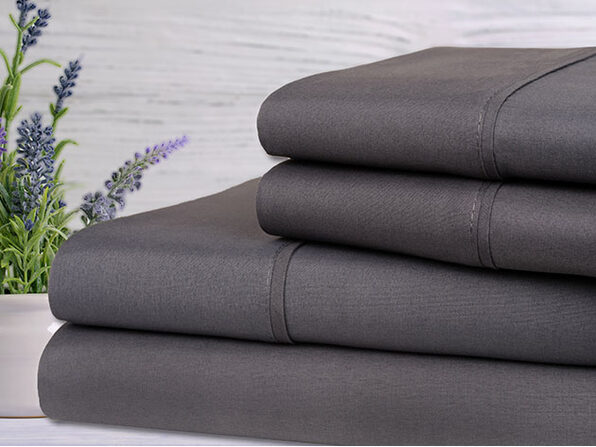 Kathy Ireland 4-Piece Lavender Scented Bed Sheets - Full - Gray - Product Image