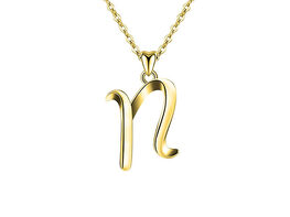 Rachel Glauber 18k Gold Plated Initial Necklace (Letter N)