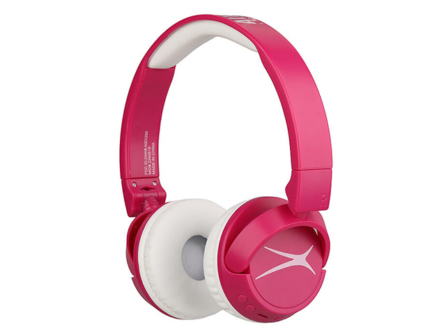 Altec Lansing Kid Safe 2-in-1 Bluetooth & Wired Headphones - Rose Pink (Renewed)