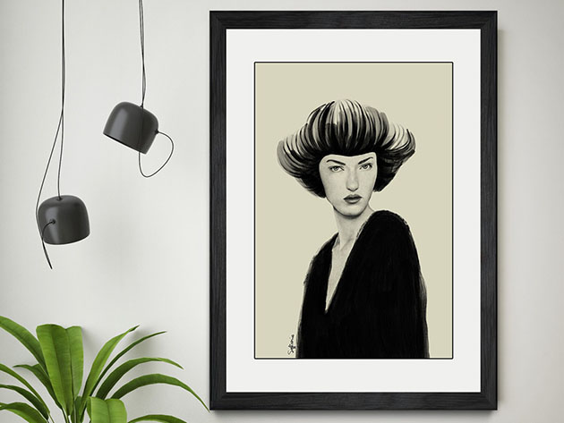 Framed Print Black "Roux" by Sofia Bonati