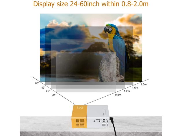 Mini Portable Projector for iOS, Android, Windows, PS5, Laptop, TV-Stick