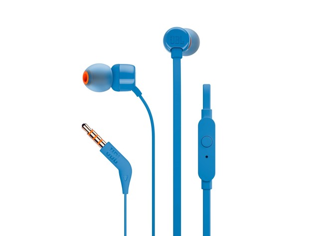 JBL T110 Pure Bass In-Ear Headphones - Blue