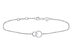 1/12 Carat (ctw G-H, I2-I3) Accent Diamond Circle Bracelet in Sterling Silver