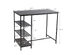 Costway Bar Pub Table Industrial Counter Black Dining Table with Metal Frame - As the picture shows