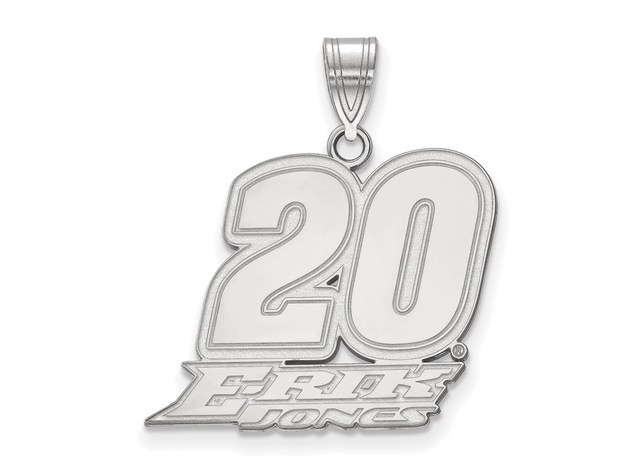 Sterling Silver Nascar Driver #20 Large Pendant