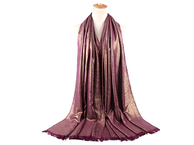 Shimmered Shawls Two-Toned Elegance - Marsala Wine Red