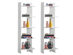 Costway Set of 2 Bookcase Storage 5-Tier Open Shelf Display Room Divider - White