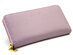 Clarisa Chic Large Leather Quarter Zip Wallet (Purple)