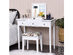 Costway Vanity Dressing Table Flip Top 7 Compartments Makeup Desk - white