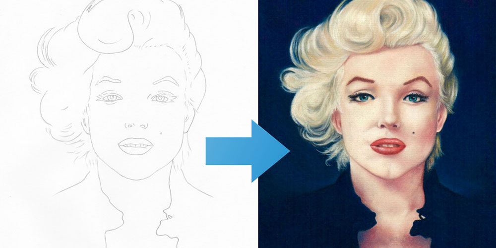 Draw Marilyn Monroe with Pastel Pencils