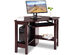 Costway Wooden Corner Desk With Drawer Computer PC Table Study Office Room - Brown