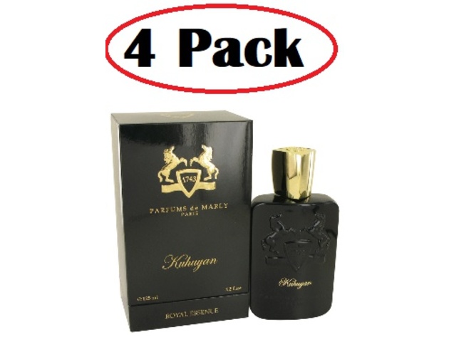 4 Pack of Kuhuyan by Parfums de Marly Eau De Parfum Spray (Unisex) 4.2 oz