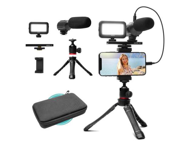 iPhone Vlogging Kit with Tripod, Mic, Light & More