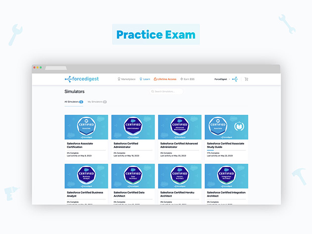 The 2023 Salesforce Certification Exam Training Lifetime Subscription