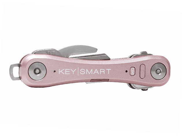 KeySmart™ Pro 14-Key Organizer with Tile Smart Location (Rose Gold)