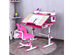 Costway Children's Desk Chair Set Height Adjustable Study Table - Pink