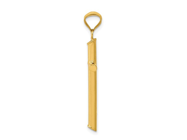 14K Yellow Gold Cross Pendant Necklace with Chain (1 /14 inch)