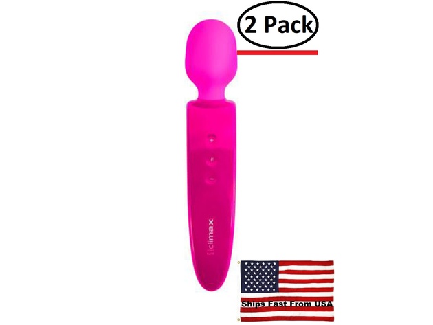 ( 2 Pack ) Climax Elite - Eos Rechargeable 9x Silicone Wand  - Pink