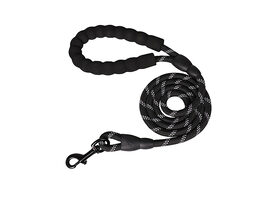 5-Foot Reflective Dog Leash (Black)